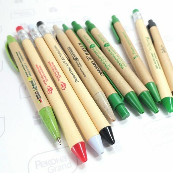 Эко ручки с логотипом